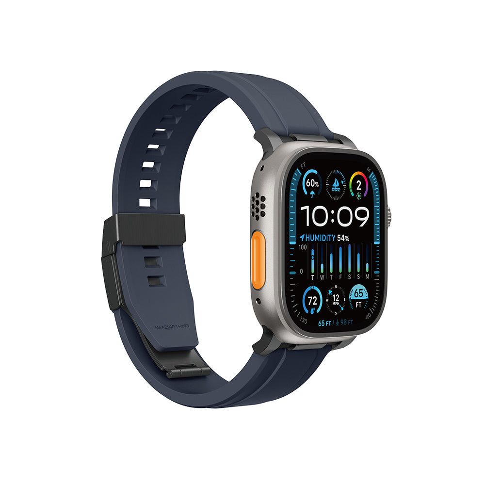 Apple Watch Ultra 49mm Amazingthing Titan Chrono Silikon Kordon Beyaz