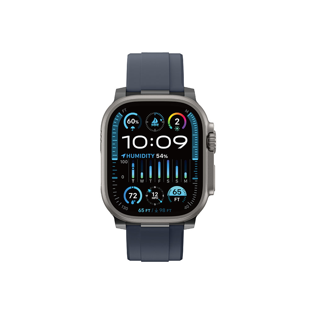 Apple Watch Ultra 49mm Amazingthing Titan Chrono Silikon Kordon Beyaz