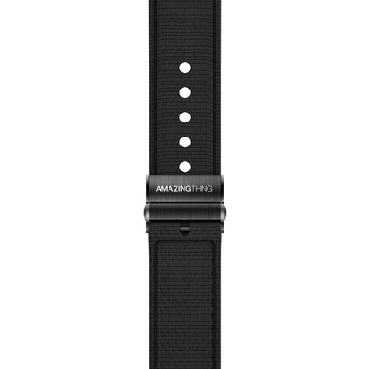 Apple Watch Ultra 49mm Amazingthing Titan Swift Deri Dokulu Silikon Kordon Lacivert