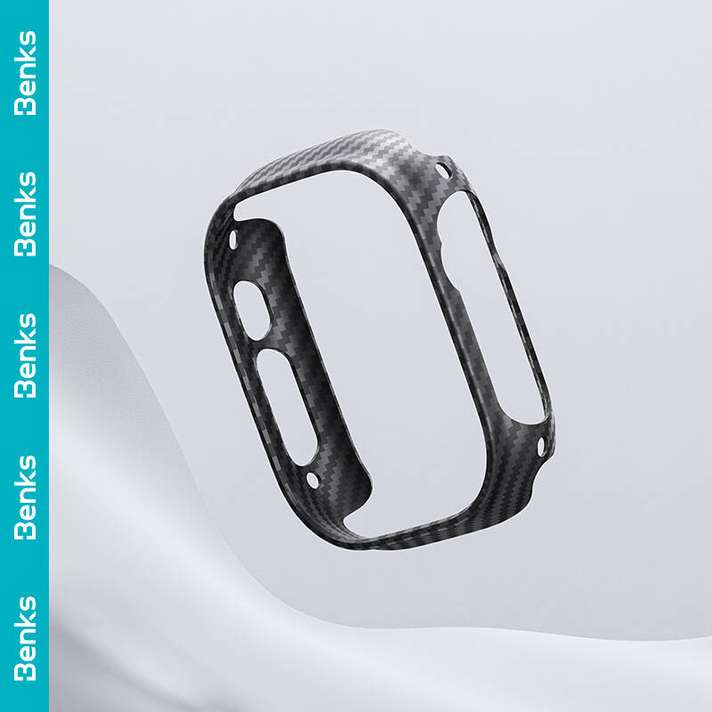 Apple Watch Ultra 49mm Benks 600D Kevlar Kasa Koruyucu Siyah
