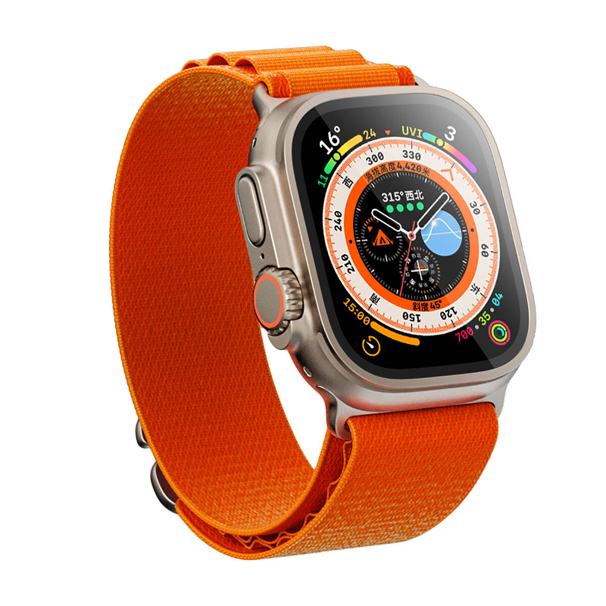 Apple Watch Ultra 49mm Benks Anti-Reflective Tempered Screen Protector with Easy Application Tool Colorless 