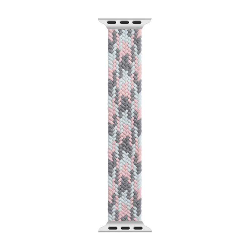 Apple Watch Ultra 49mm Kordon Wiwu Braided Solo Loop Contrast Color Small Strap Kayış