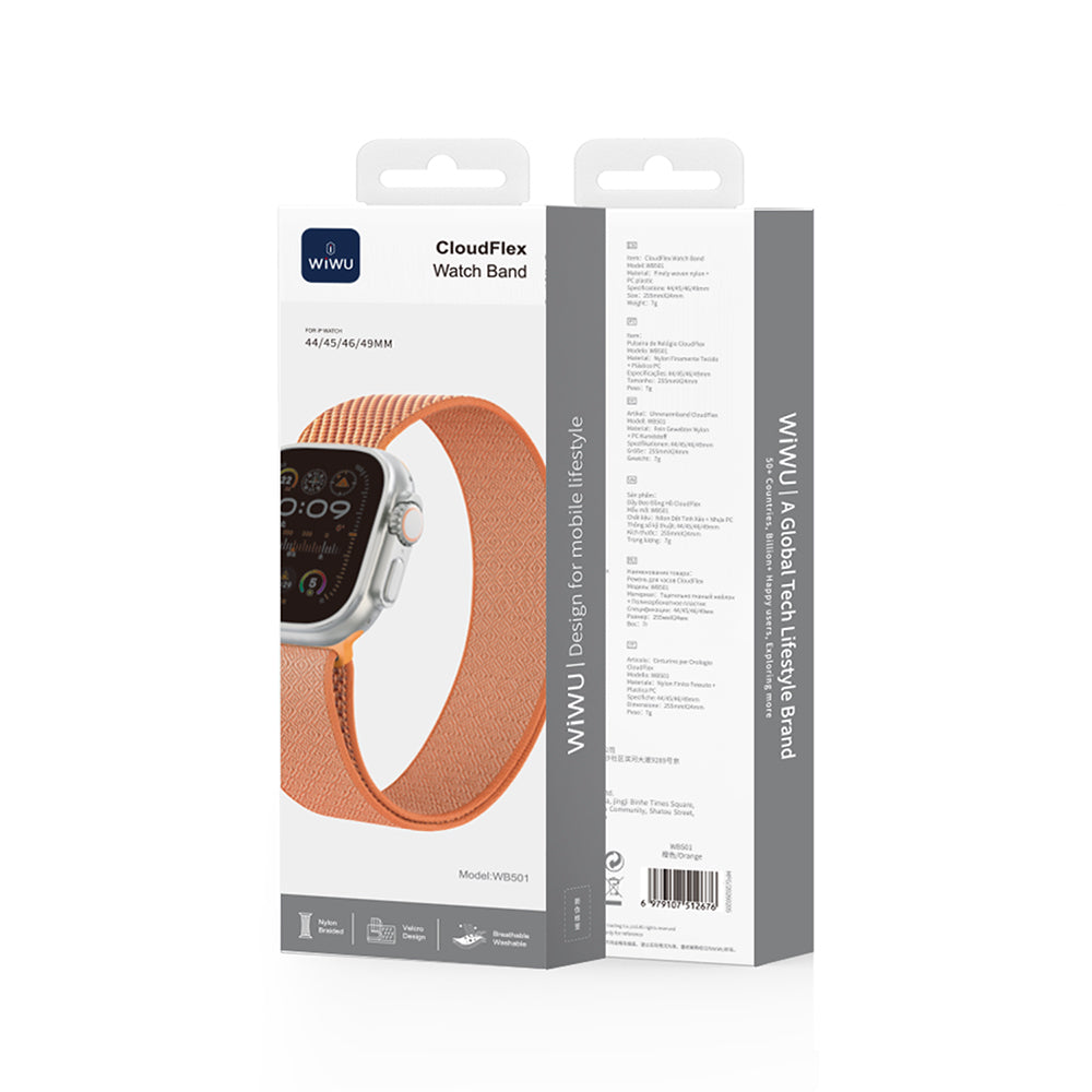 Apple Watch Ultra 49mm Kordon Wiwu WB501 CloudFlex Serisi Hasır Örgü Strap Kayış
