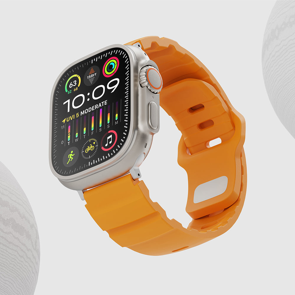 Apple Watch Ultra 49mm KRD-143 Silikon Kordon Siyah