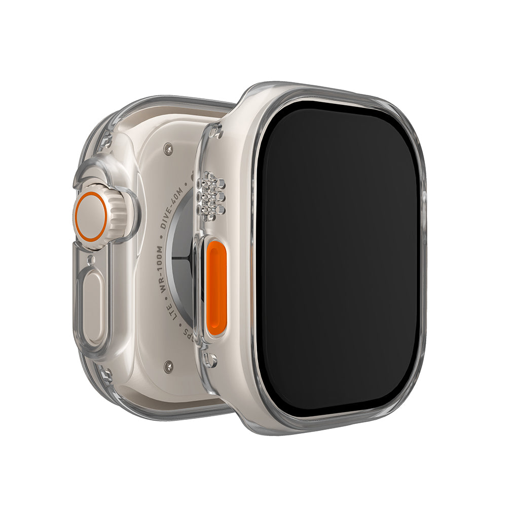 Apple Watch Ultra 49mm SkinArma Gado Hard Silicone Case and Screen Protector Colorless 