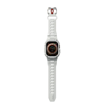 Apple Watch Ultra 49mm Skinarma Mecha 2in1 TPU Kasa Koruyucu + Silikon Kordon Siyah