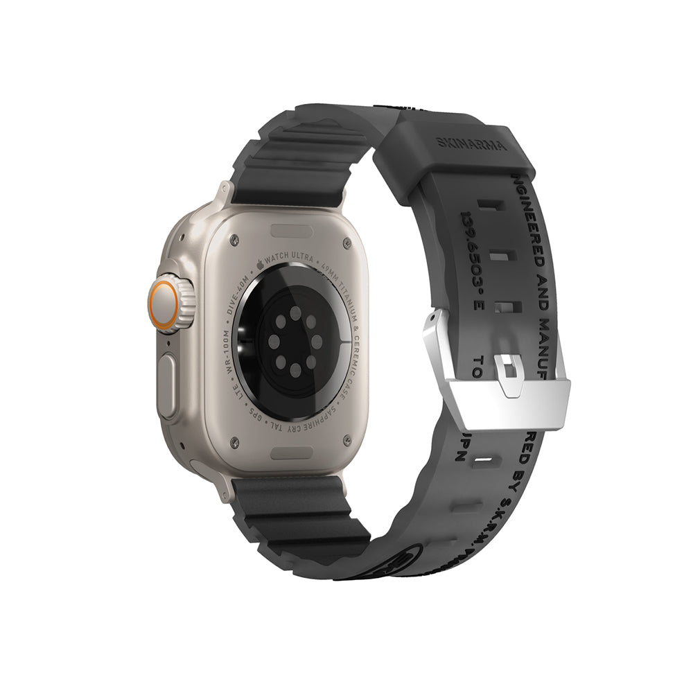 Apple Watch Ultra 49mm SkinArma New Shokku Silicone Band Smoked 