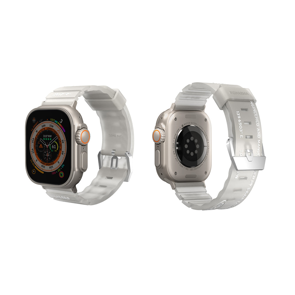 Apple Watch Ultra 49mm SkinArma New Shokku Silicone Band Smoked 