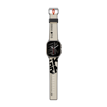 Apple Watch Ultra 49mm SkinArma Spunk Serisi PU Deri Kordon Turuncu