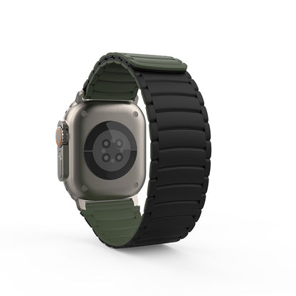 Apple Watch Ultra 49mm Zore KRD-122 Silikon Kordon Strap Kayış Siyah-Turuncu