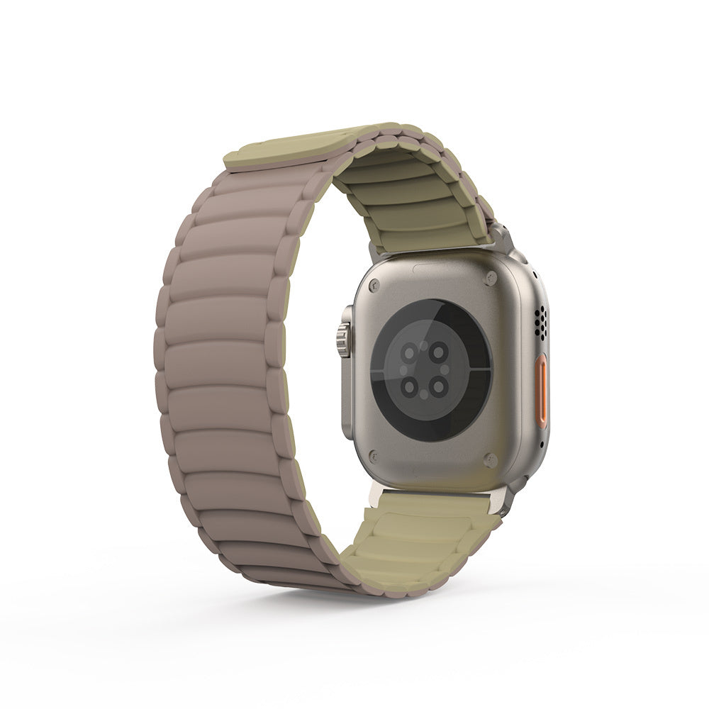 Apple Watch Ultra 49mm Zore KRD-122 Silikon Kordon Strap Kayış Siyah-Turuncu
