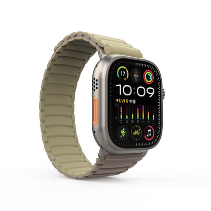 Apple Watch Ultra 49mm Zore KRD-122 Silikon Kordon Strap Kayış Siyah-Turuncu