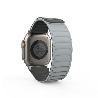 Apple Watch Ultra 49mm Zore KRD-122 Silikon Kordon Strap Kayış Siyah-Turuncu