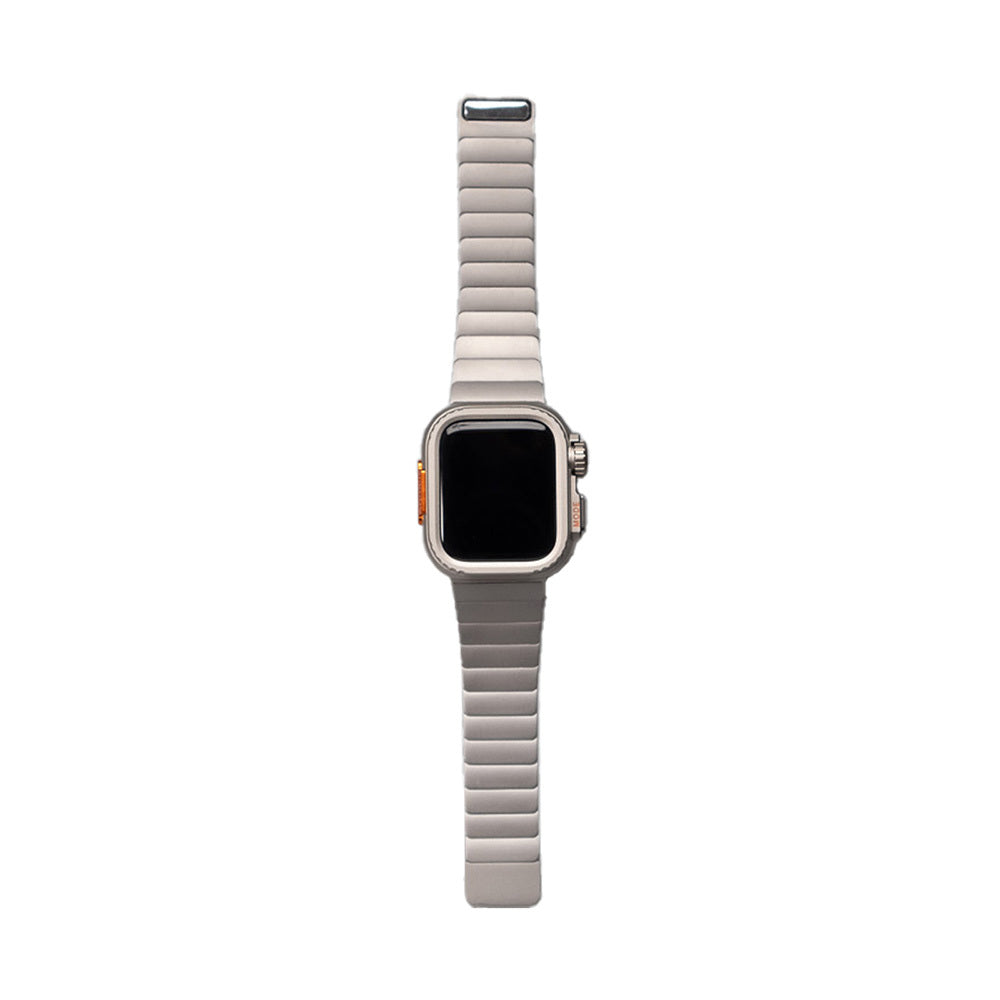Apple Watch Ultra 49mm Zore KRD-126 Hard Case Protector Metal Band Gold 