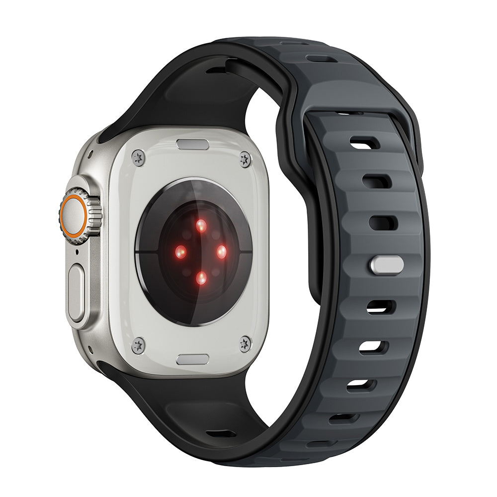 Apple Watch Ultra 49mm Zore KRD-135 Silikon Kordon Strap Kayış Lacivert-Siyah