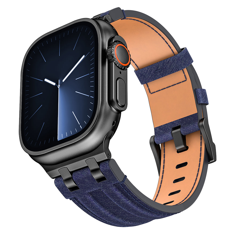 Apple Watch Ultra 49mm Zore KRD-153 Kot Kumaş Tasarımlı Kordon