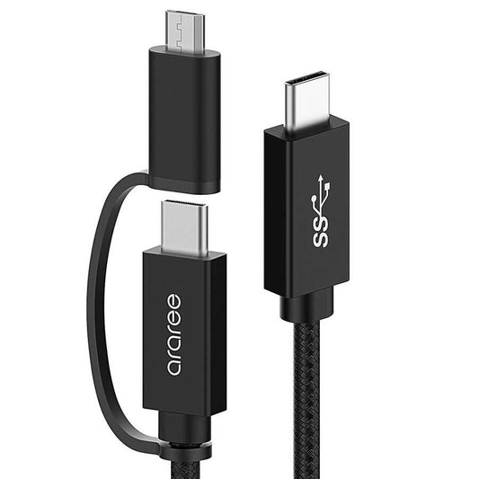 Araree Type-C To PD 2 in 1 Cable Black 
