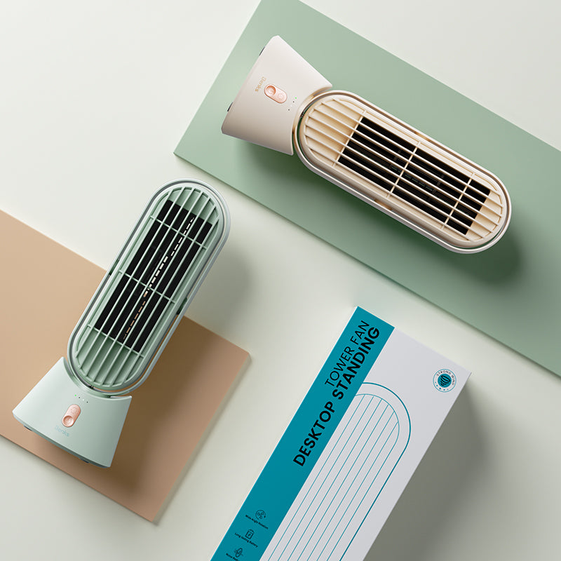 Benks Ace Tower F25 Portable Rechargeable Desktop Cooler Fan with LED Light Display 