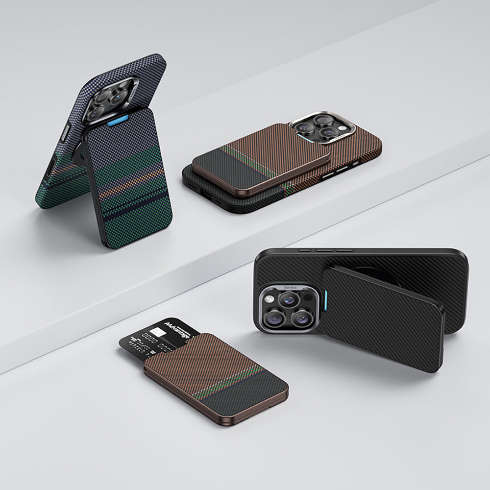 Benks ArmorGo 600D Aramid Fiber Magnetik Standlı Kartlık Gold