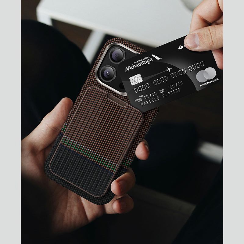 Benks ArmorGo 600D Aramid Fiber Magnetik Standlı Kartlık Gold