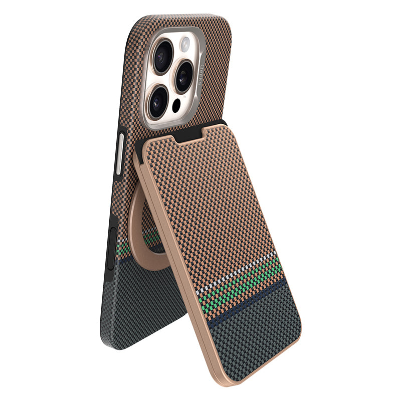 Benks ArmorGo 600D Aramid Fiber Magnetik Standlı Kartlık Kahverengi