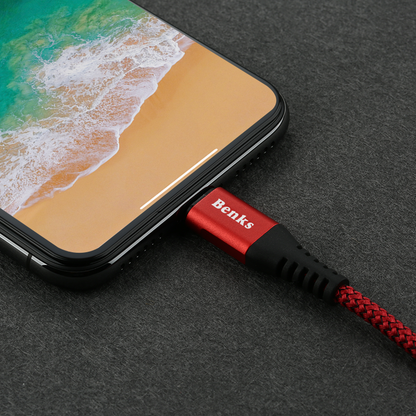Benks D26 Lightning Usb Kablo 1.8M Kırmızı