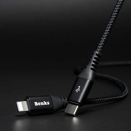 Benks D33 Type-C To Lightning Fast Charge Kablo Siyah