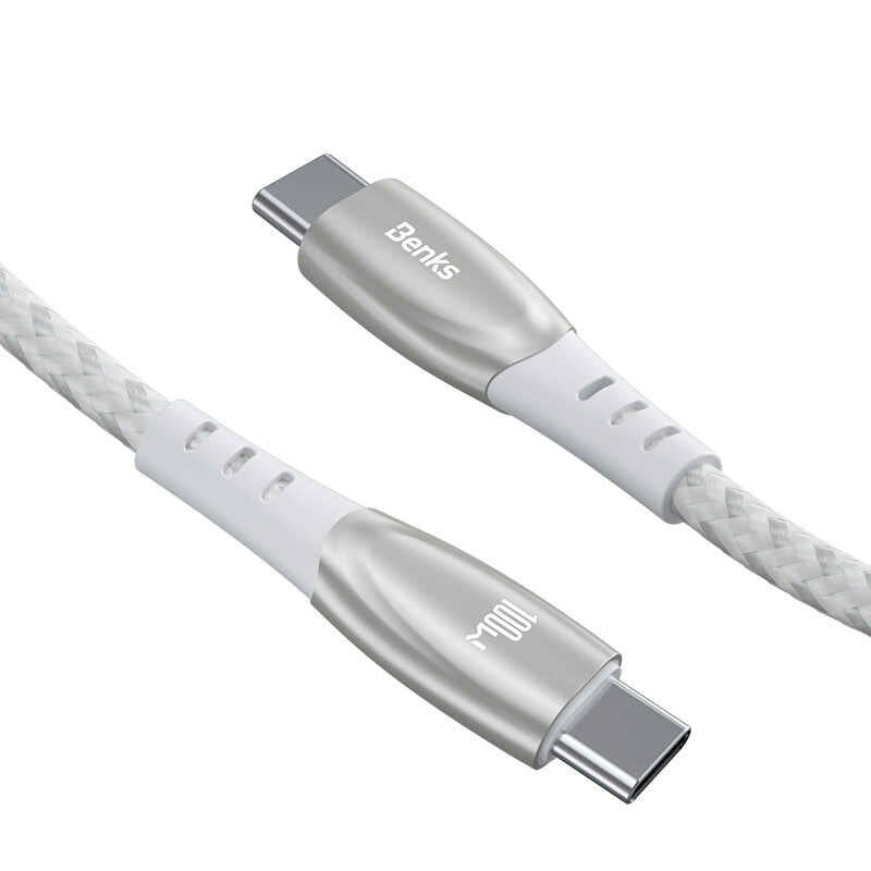 Benks D41 100W Type-C To Type-C Kablo 1.2M Beyaz