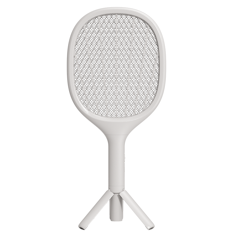 Benks DW01 Electric Stand and Illuminated Fly Repellent Racket White
