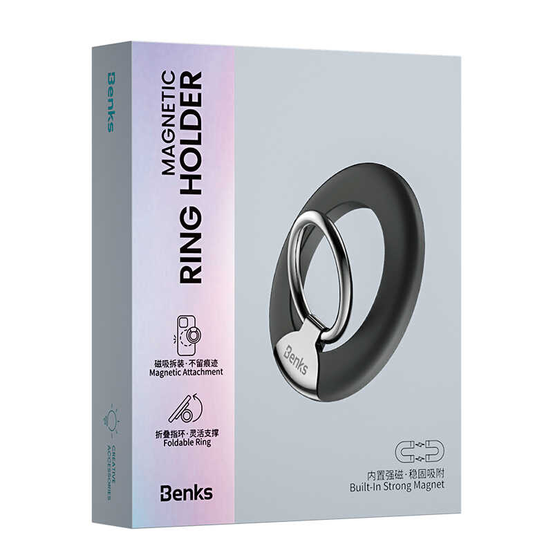Benks L42 Magnetic Phone Ring Holder Black