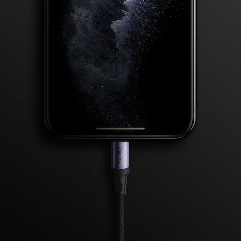 Benks M16 MFI Speedywind PD - Lightning Fast Charging Cable Black