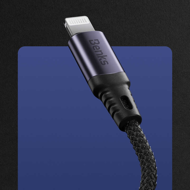 Benks M16 MFI Speedywind PD - Lightning Fast Charging Cable Black