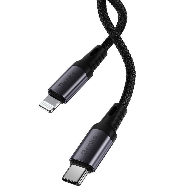 Benks M16 MFI Speedywind PD - Lightning Fast Charging Cable Black