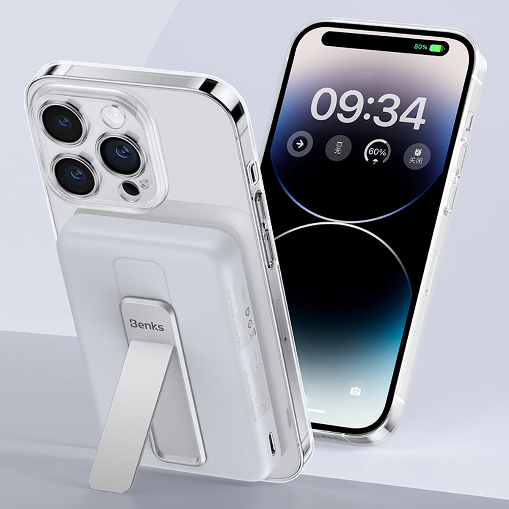 Benks MP08 M-safe Magnetik Standlı İnce Tasarımlı Powerbank 10000mAh Siyah