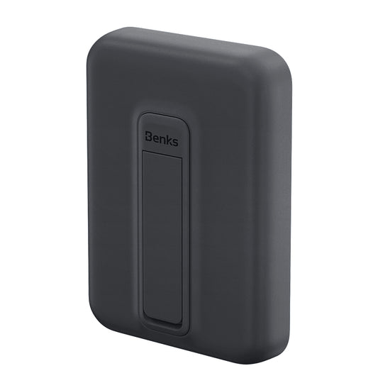 Benks MP09 M-safe Magnetik Standlı İnce Tasarımlı Powerbank 6000mAh Siyah