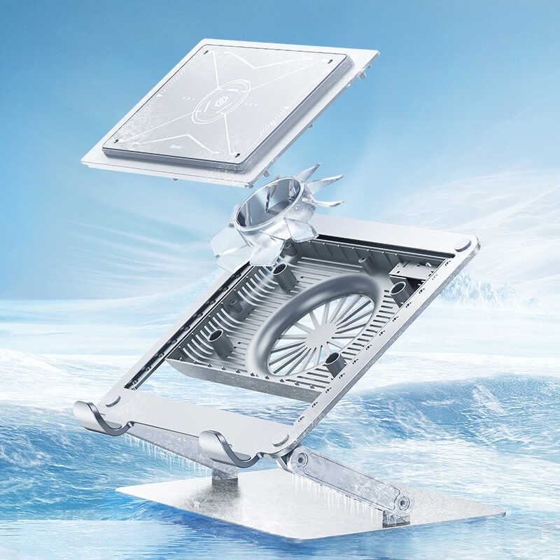 Benks SR06 Fan Cooling Laptop Stand Silver