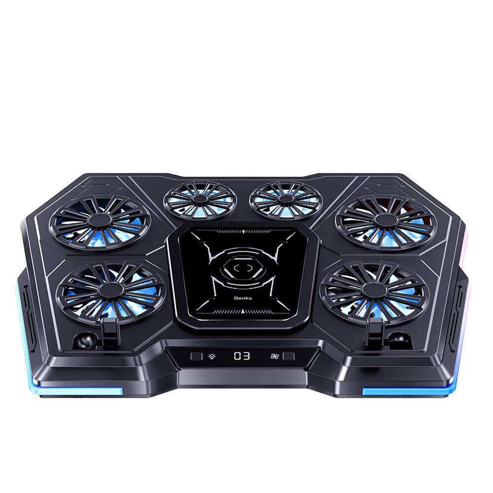 Benks SR09 LCD Display Screen Adjustable Fan and Height Featured Laptop and Notebook Stand Black