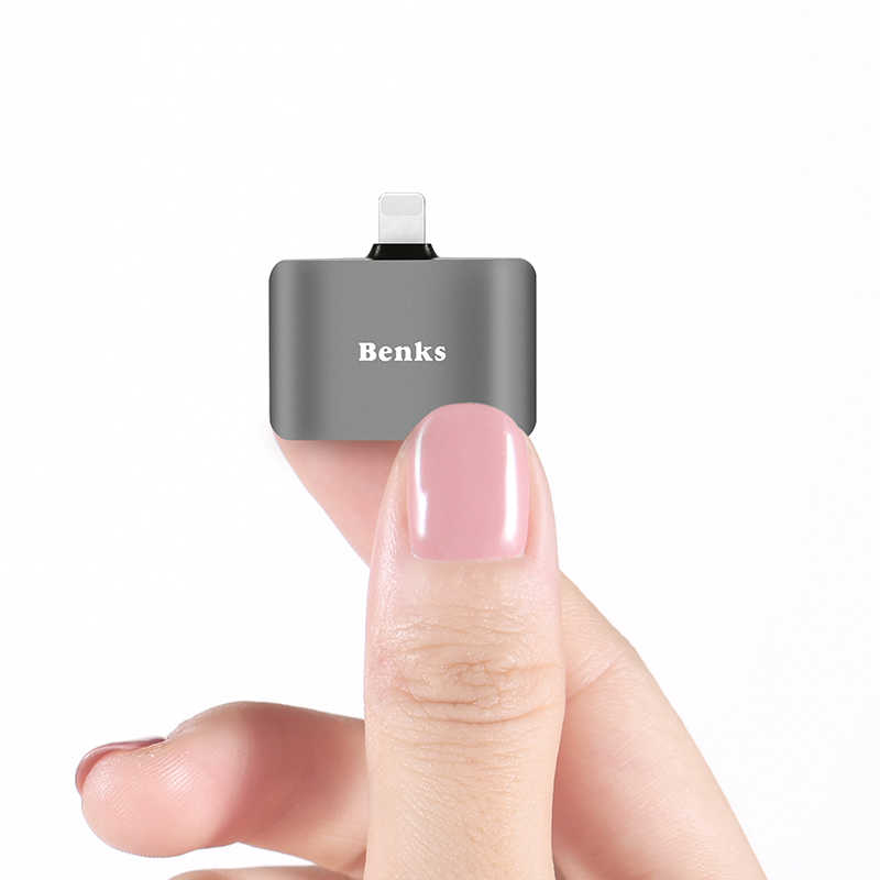 Benks U32 Lightning 3 in 1 Audio Adapter Gray