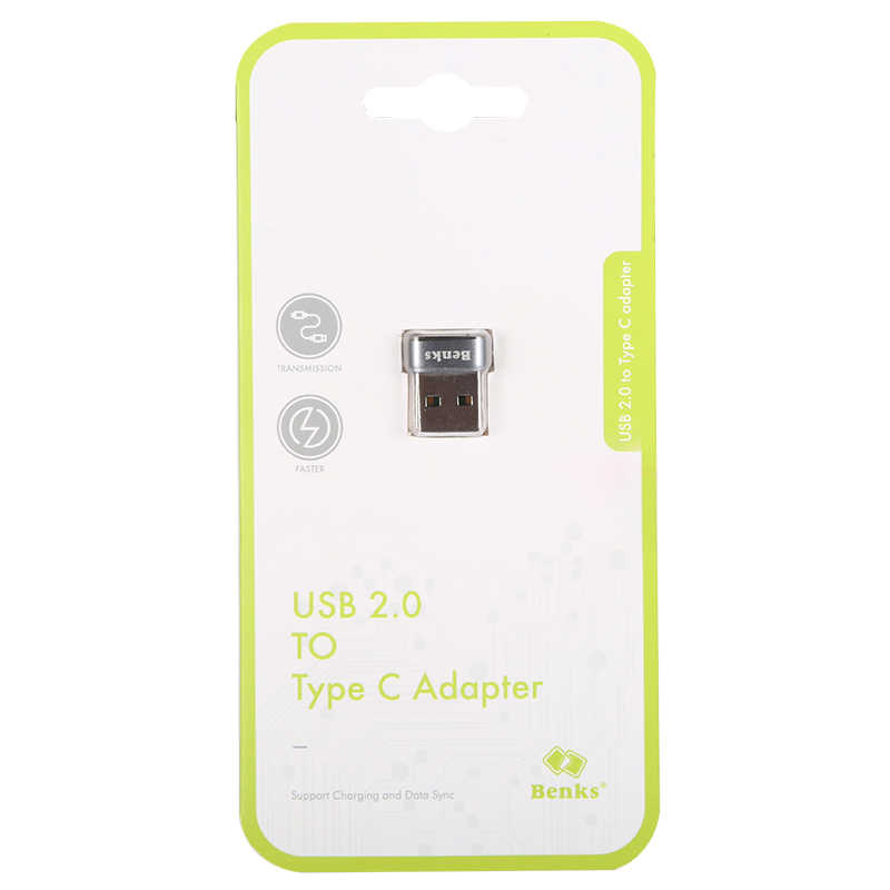 Benks U33 USB 2.0 to Type-C Adapter Gray