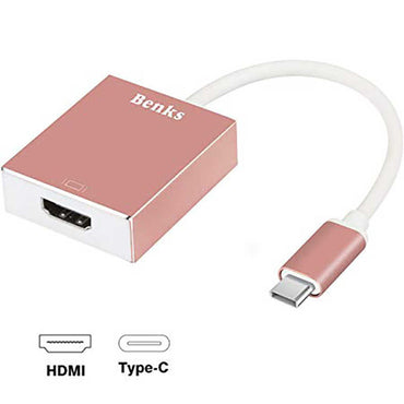 Benks Usb 3.1 Type-C to HDMI Adapter Rose Gold