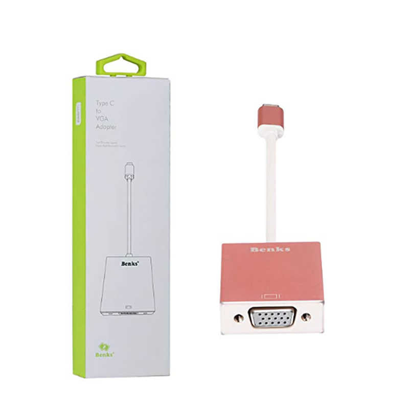 Benks USB 3.1 Type-C to VGA Adapter Rose Gold 