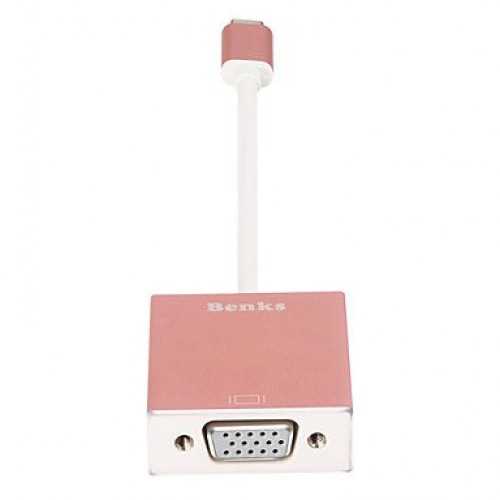 Benks USB 3.1 Type-C to VGA Adapter Rose Gold 