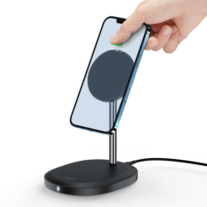 Benks W08 2 in 1 Dual Wireless Charging Stand White 