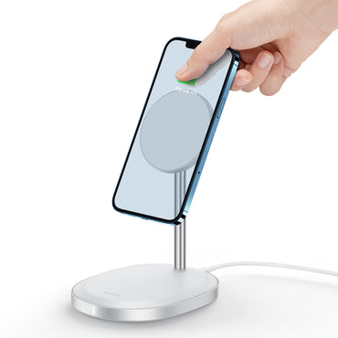 Benks W08 2 in 1 Dual Wireless Charging Stand White 