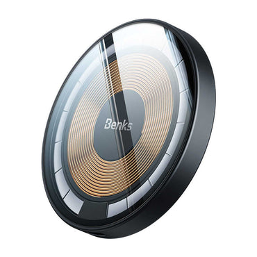 Benks W09 Şeffaf Görünümlü M-safe Wireless Şarj Aleti Siyah