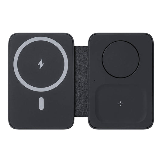 Benks W12-01 15W 3in1 Foldable Magnetic Wireless Charging Stand for Phones &amp; Smartwatches &amp; Headphones Black 