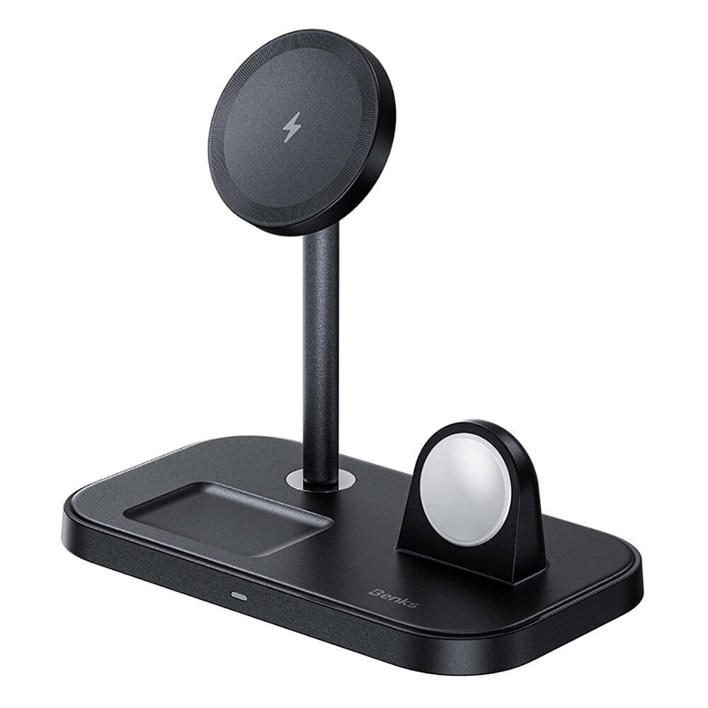 Benks W16 3in1 Phone &amp; Smartwatch &amp; Headphone Wireless Charging Stand Black 