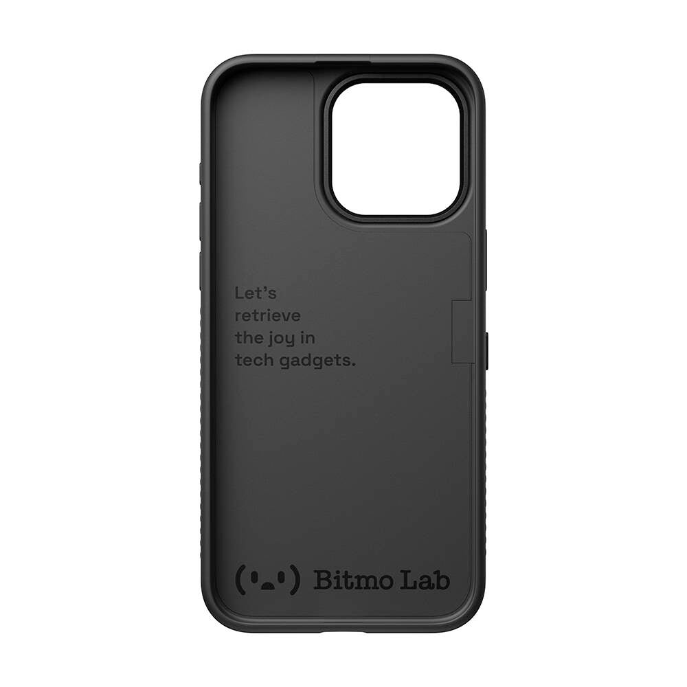 iPhone 15 Pro Case Customizable 3 Function Bluetooth Connected Bitmo Lab Bangcase Smart M-safe Cover Black 