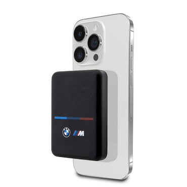 BMW Led Işıklı Göstergeli M-safe Magnetik Orjinal Lisanslı Powerbank 5000 Mah Siyah