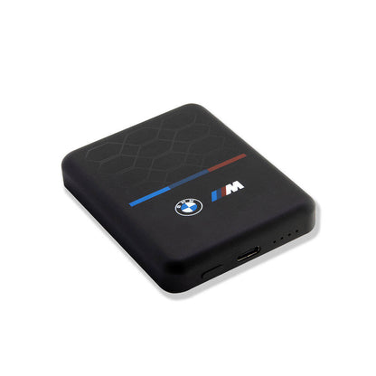 BMW Led Işıklı Göstergeli M-safe Magnetik Orjinal Lisanslı Powerbank 5000 Mah Siyah